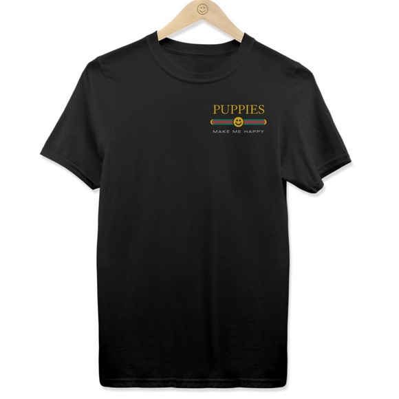 Puppies Make Me Happy Tops - New Puppies Make Me Happy Pup Lux 2.0 Unisex Crewneck